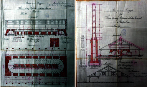 Ziegelei Roßbach, Planung zur Baueingabe, 1904